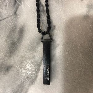 ALHAMDULILLAH 3D BAR NECKLACE | MEN